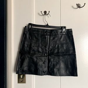 Faux Leather Skirt